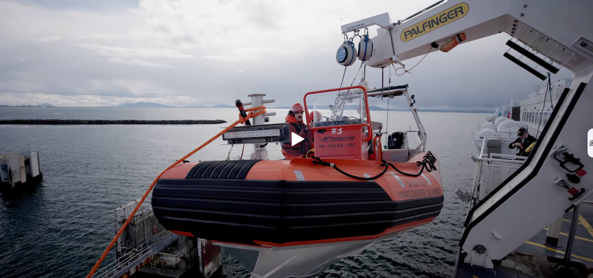 BC Ferries crew training at height using TruBlue SafeLine controlled descent system