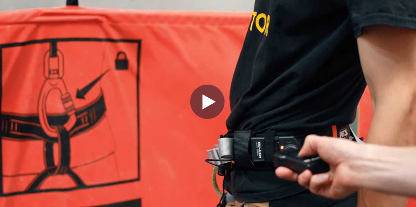 The TruAlert Height Sensor on a harness